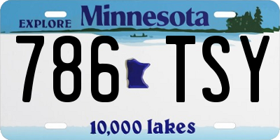 MN license plate 786TSY