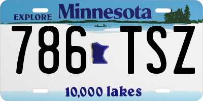 MN license plate 786TSZ