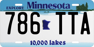 MN license plate 786TTA