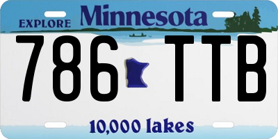 MN license plate 786TTB