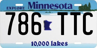 MN license plate 786TTC