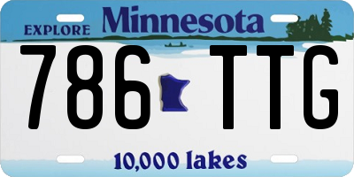 MN license plate 786TTG