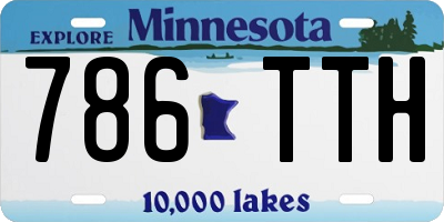 MN license plate 786TTH