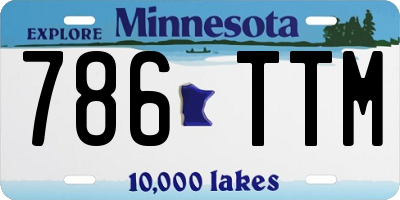 MN license plate 786TTM