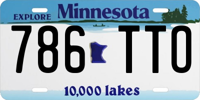MN license plate 786TTO