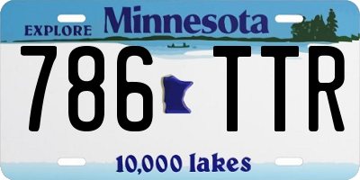 MN license plate 786TTR