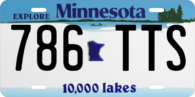MN license plate 786TTS