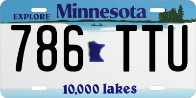 MN license plate 786TTU