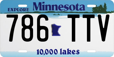 MN license plate 786TTV