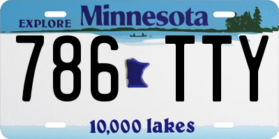 MN license plate 786TTY