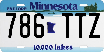 MN license plate 786TTZ