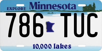 MN license plate 786TUC