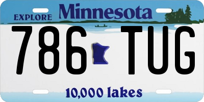 MN license plate 786TUG
