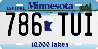 MN license plate 786TUI