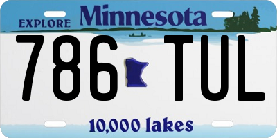 MN license plate 786TUL