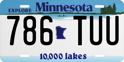 MN license plate 786TUU