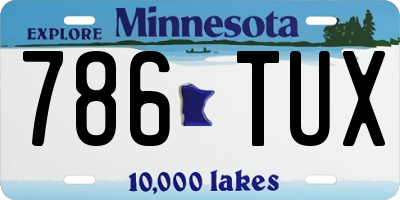 MN license plate 786TUX