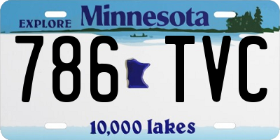 MN license plate 786TVC