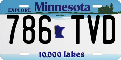 MN license plate 786TVD