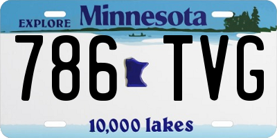 MN license plate 786TVG