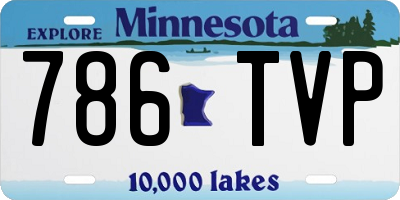 MN license plate 786TVP