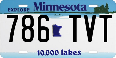 MN license plate 786TVT