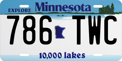 MN license plate 786TWC