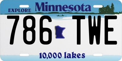 MN license plate 786TWE