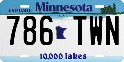 MN license plate 786TWN
