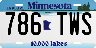 MN license plate 786TWS
