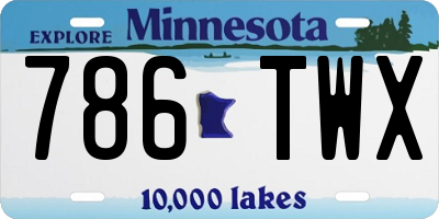 MN license plate 786TWX