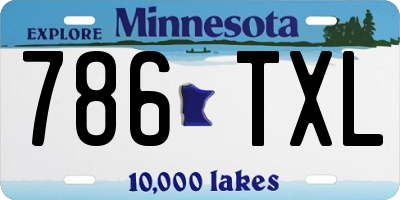 MN license plate 786TXL