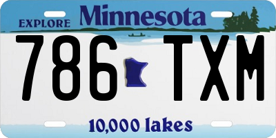 MN license plate 786TXM