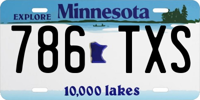 MN license plate 786TXS