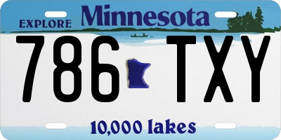 MN license plate 786TXY