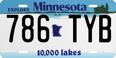 MN license plate 786TYB