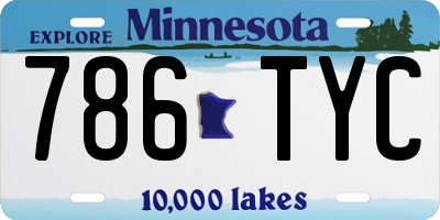 MN license plate 786TYC