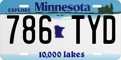 MN license plate 786TYD