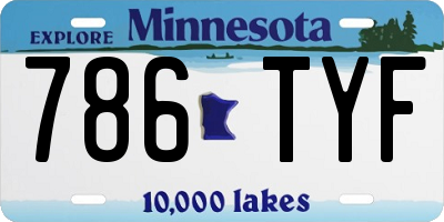 MN license plate 786TYF