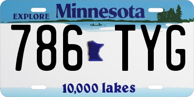 MN license plate 786TYG