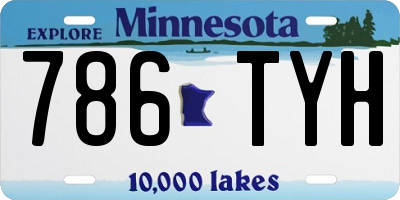 MN license plate 786TYH