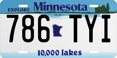 MN license plate 786TYI