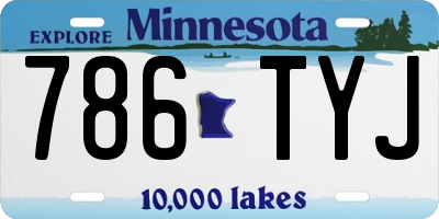 MN license plate 786TYJ