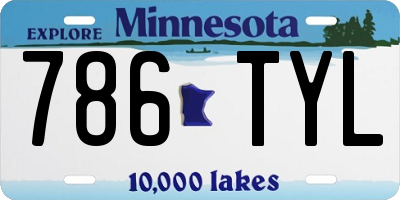 MN license plate 786TYL