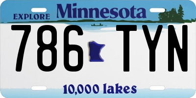 MN license plate 786TYN