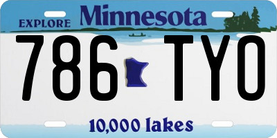 MN license plate 786TYO