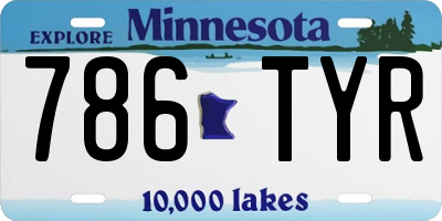 MN license plate 786TYR