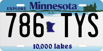 MN license plate 786TYS