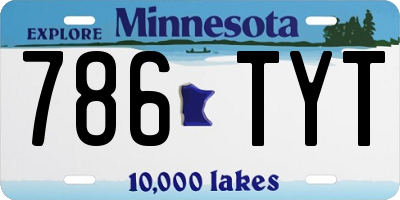 MN license plate 786TYT