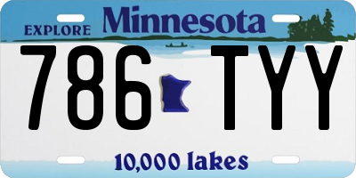 MN license plate 786TYY